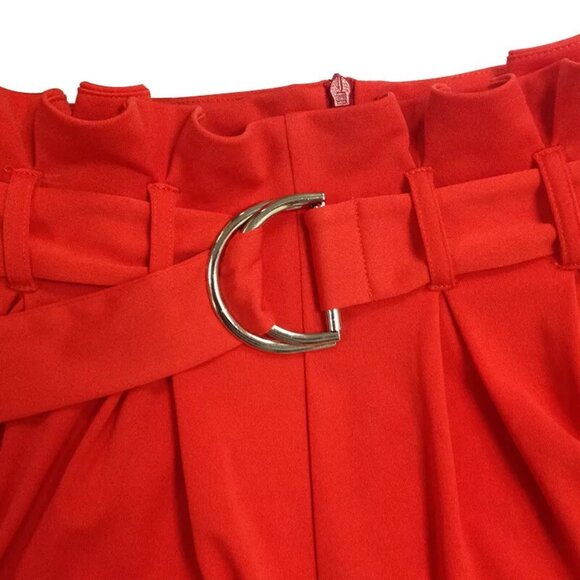 Women Ladies Casual High Waist Summer Shorts Hot Pants w/ Belt Pleated Tailored - Picture 2 of 8